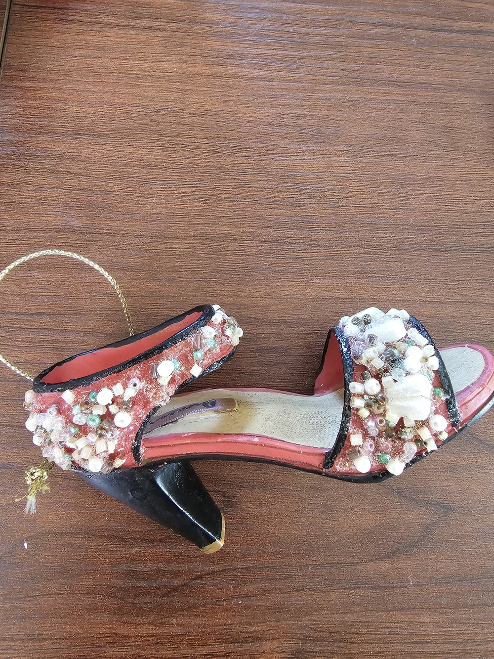Miniature Beaded Shoe Collectable Ornament